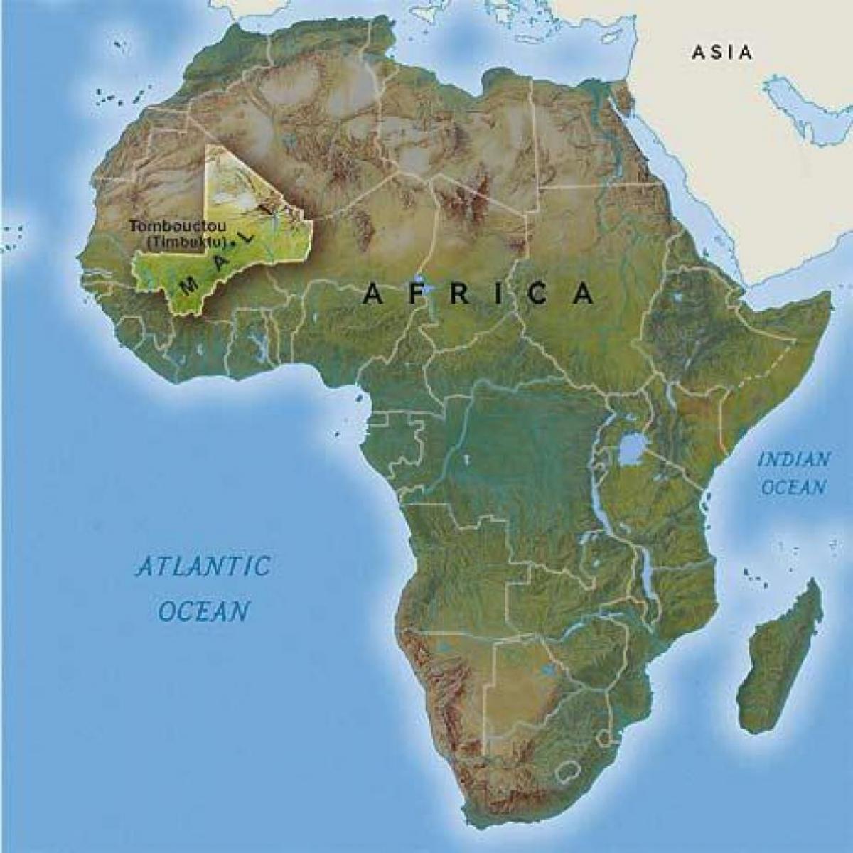 tombouctou Mali térkép