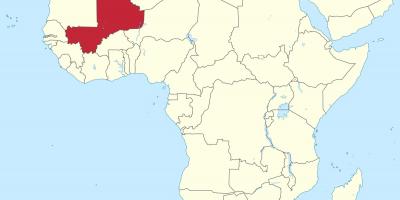 Mali elhelyezkedés a világ térkép